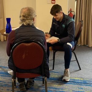 Physiotherapist Liam Dunphy screening participants for Kilkenny UcanACT programme