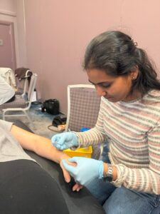 Rutuja doing deep dry needling